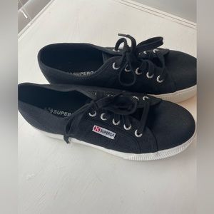 Black Superga platforms Canvas Sneakers